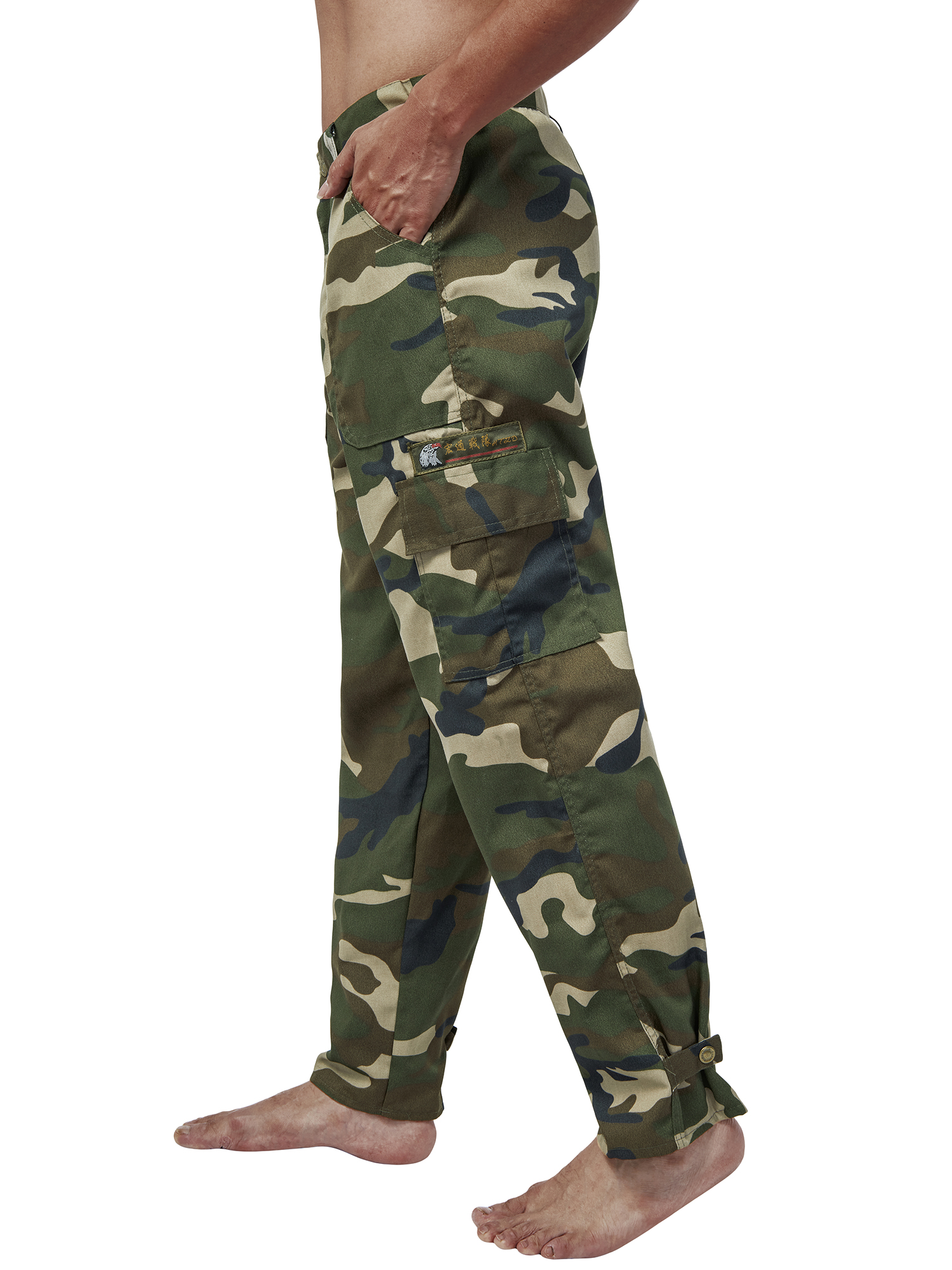 FOCUSSEXY Men Comfort Cargo Pant Tactical Combat Cargo Pocket Long Pants Work Wear Casual Bottoms Outdoor Camo Stretch Cargo Pants - image 5 of 7