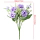 thumbnail image 2 of Flores artificiales, flores falsas, flores artificiales, flores de simulación, decoración para sala de estar, flores de plástico, flores de seda, flores para mesa de comedor, decoración, ramo de rosas, 2 of 2