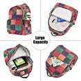 thumbnail image 5 of FORMRS Mini Backpack Purse for Women Quilted Travel Daypack Casual Shoulder Bag, Red and Purple Plaid Pattern, 5 of 7