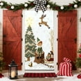 thumbnail image 4 of Upgraded 35 X 72 In Stereoscopic Embroidery Style Christmas Door Cover Christmas Door Curtain Christmas Day Door And Wall Decoration Festival Party Decoration R, 4 of 6