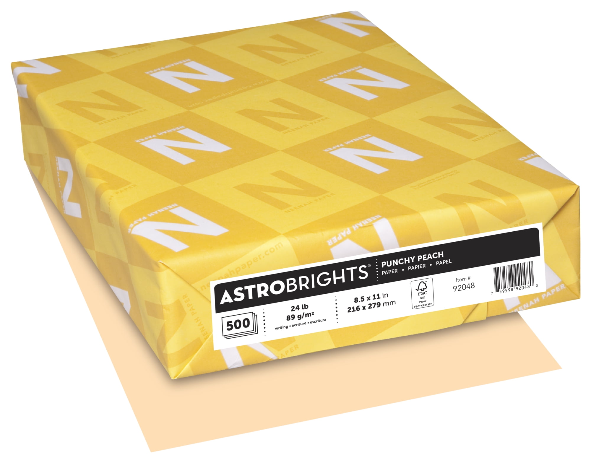Astrobrights Premium Color Paper, 81/2 x 11 Inches, Punchy Peach, 500
