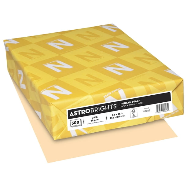 Astrobrights Premium Color Paper, 81/2 x 11 Inches, Punchy Peach, 500