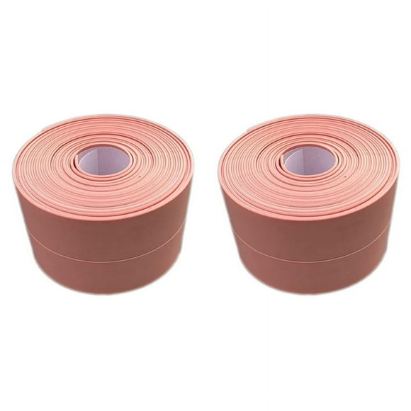 Waterproof Sealing Tape Anti-Mildew Bathroom Kitchen Door Strip Shower Sink Bath Sealer 3.2m X 3.8cm Pink
