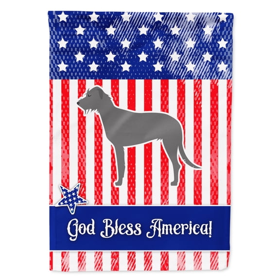 Carolines Treasures BB3303GF USA Patriotic Irish Wolfhound Flag Garden Size  Small multicolor