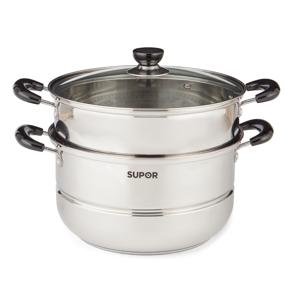 Supor 7.2L/7.6QT Stainless Steel 2Tier Steamer with Lid