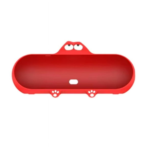 Silicone Case Protective Cover Cute Cartoon Holder Stand Simple Dustproof for Beat Pill Speaker Red