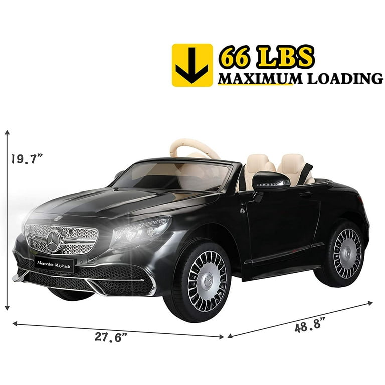 ENYOPRO 2 Seater Kids Ride On Car Mercedes Maybach S650 Electric Car for Kids Power Wheels Vehicle with Remote Control 3 Speeds LED Light Music