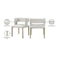 thumbnail image 4 of Meridian Furniture Caleb Cream Velvet Dining Chairs, Cream (Set of 2), 4 of 5