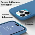 thumbnail image 3 of Compatible with iPhone 14 Pro Max Case, [Upgraded Liquid Silicone] [Soft Anti-Scratch Microfiber Lining] Shockproof Full Body Protective Phone Case for iPhone 14 Pro Max,6.7 inch - Azure Blue, 3 of 14