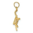 thumbnail image 2 of 14K Yellow Gold Polished Finish 3-Dimensional Beach Lounge Chair Charm Pendant, 2 of 5