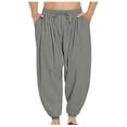 thumbnail image 2 of qolati Mens Baggy Sweatpants Drawstring Elastic Waist Athletic Jogger Pants Casual Workout Gyms Streetwear Lounge Pants, 2 of 5