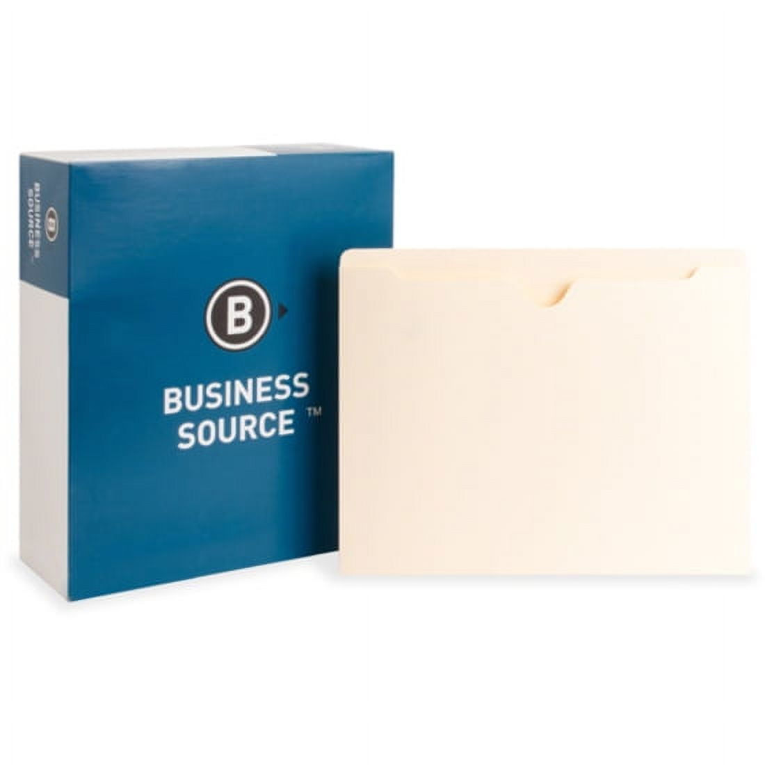 Business Source, BSN65796, Manila Flat File Pockets, 100 / Box, Manila