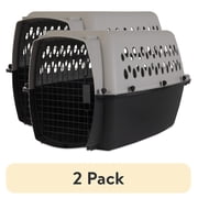 (2 pack) Vibrant Life Small/Medium Hard-Sided Pet Carrier, Black and Gray, 25 lb Limit
