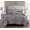 Shale Gray, variant on Elegant Comfort Softest, 10pc Pleated Bedding-in-a-Bag, Ruched Ruffle Comforter Set Featuring Decorative Pillows and Fitted Sheet with Storage Pockets, Pleated Comforter, King, Pitch Black