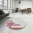 thumbnail image 3 of Ahgly Company Indoor Square Patterned Off-White Novelty Area Rugs, 8' Square, 3 of 6