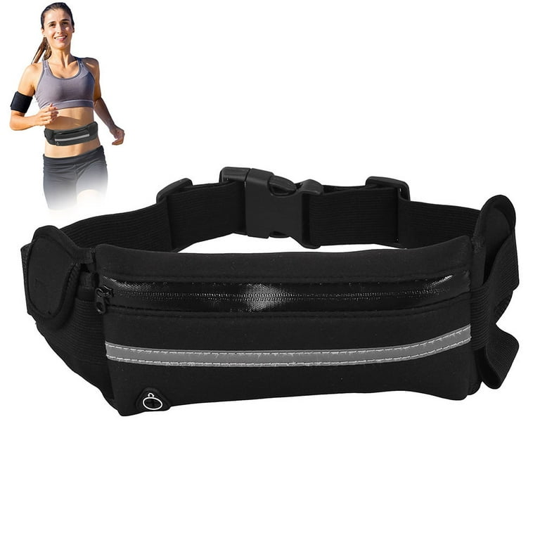 Running Waist Bag Running Belt Fanny Pack With Large Pockets Absorbing Sweat Sport Waist Bag With Adjustable Strap Running Pouch Belt Waist Pack Running Packs For Hiking Cycling Night Runnin -