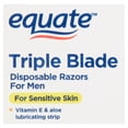 thumbnail image 4 of Equate Triple Blade Disposable Razors for Men, 3 count, 4 of 10