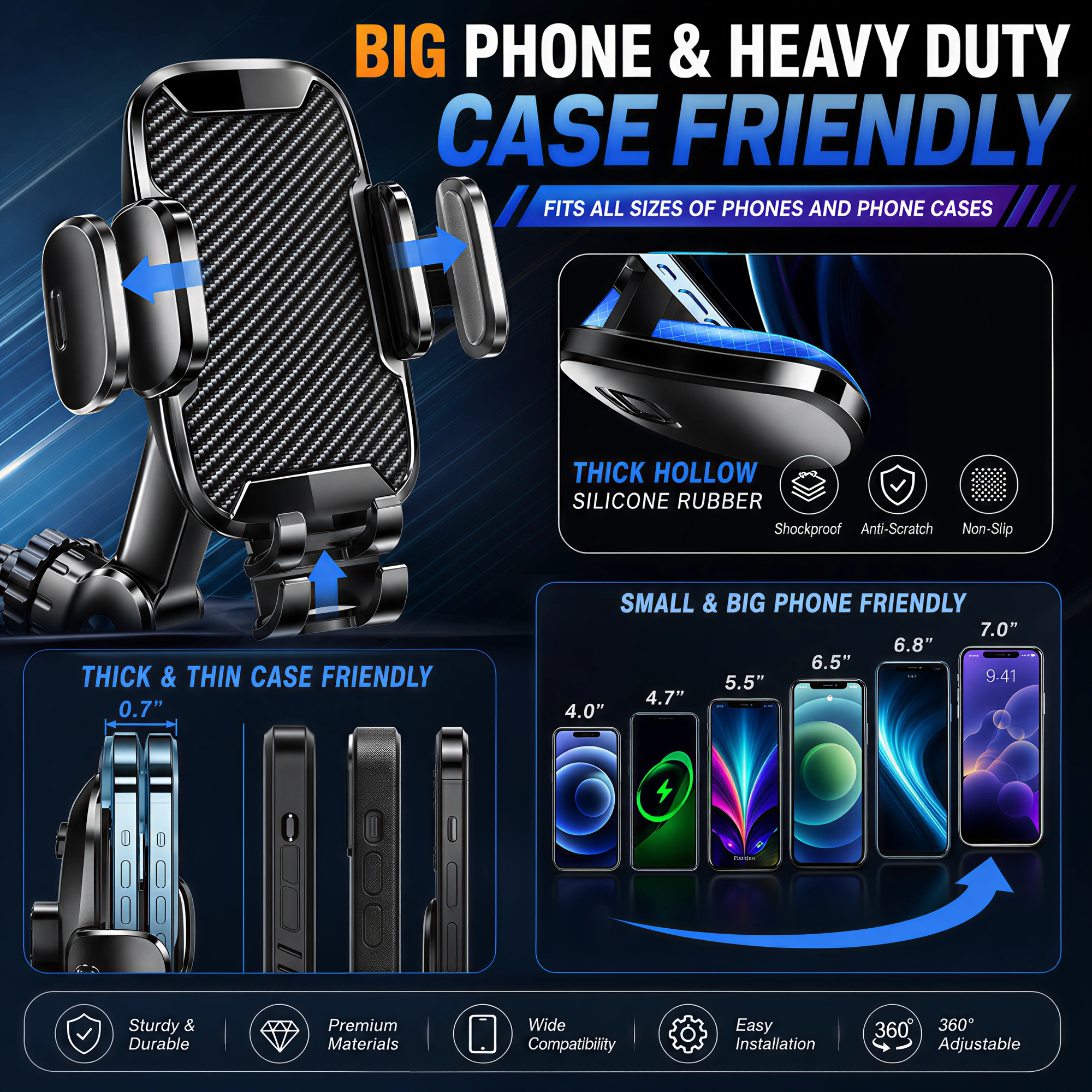YOOVEE Universal Car Phone Holder with 360° Rotation photo 4
