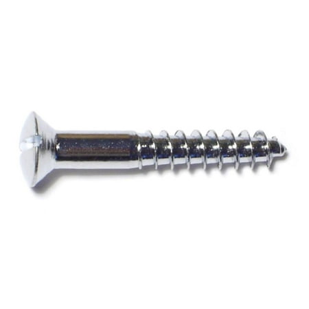 

#10 x 1-1/4 Brass Slotted Oval Head Wood Screws (20 pcs.)