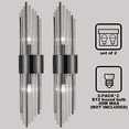 thumbnail image 4 of 2-Light Modern Wall Sconce Titanium Black Metal with Clear Class Crystal Vanity, 4 of 6
