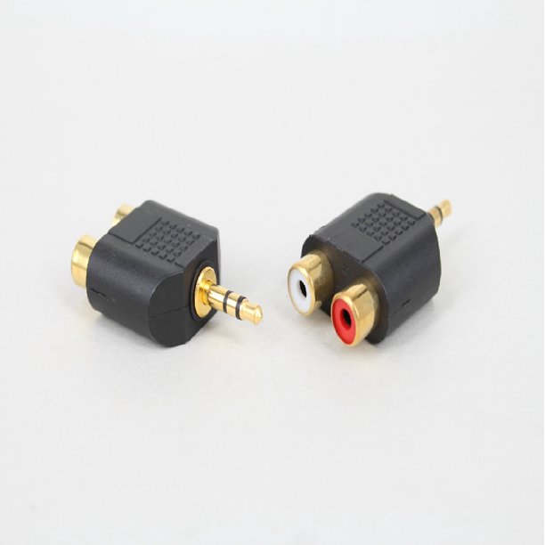 Adaptador de enchufe divisor Y de señal de Audio y vídeo de enchufe hembra Rca macho a hembra doble
