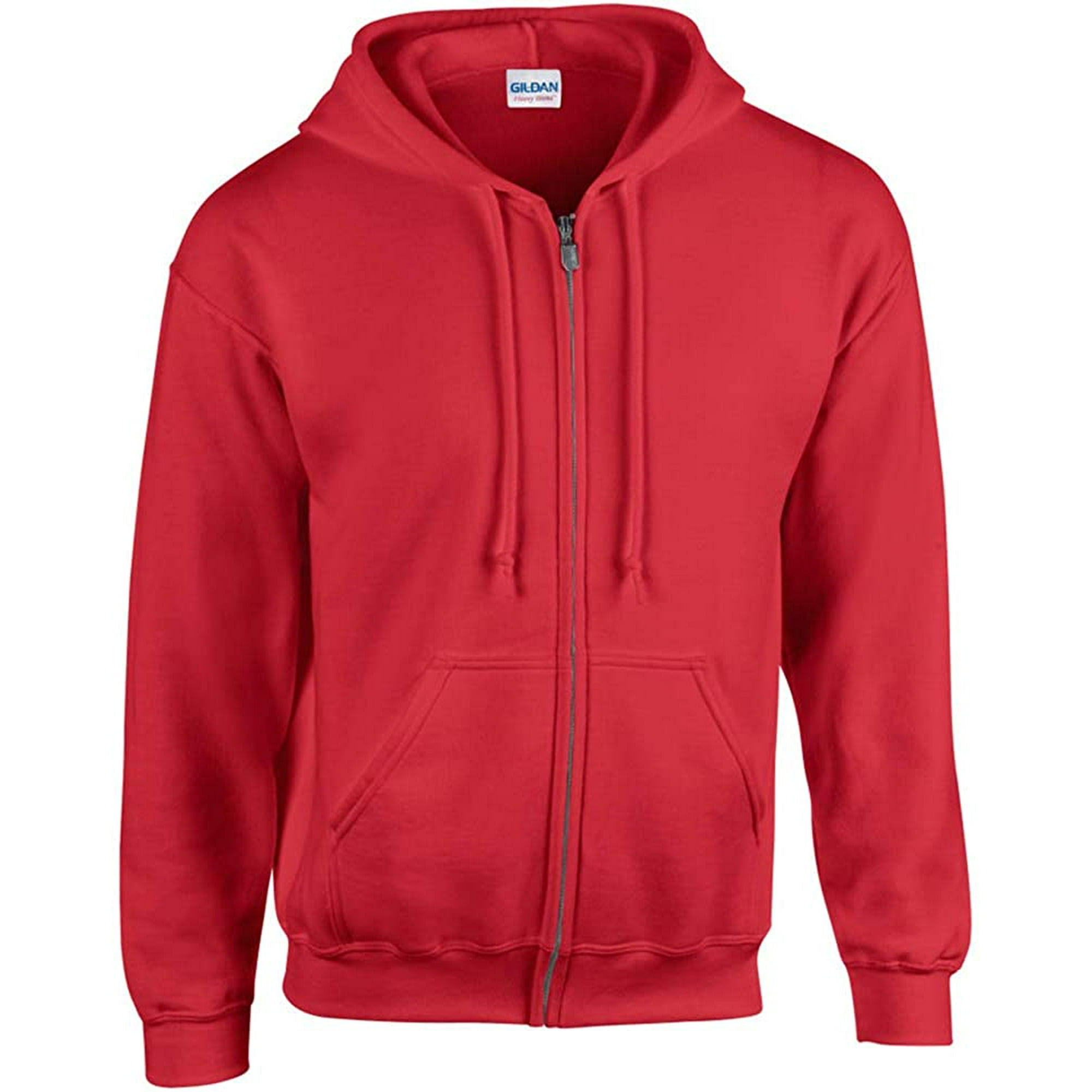 Gildan mens Heavy Blend 8 oz. 50 50 Full Zip Hood G186 RED 4XL Walmart