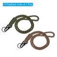 thumbnail image 3 of Uxcell 21.7" Paracord Neck Lanyard Keychain Braided Strong Lanyard with Clip and Key Ring Brown Green 2 Pack, 3 of 5