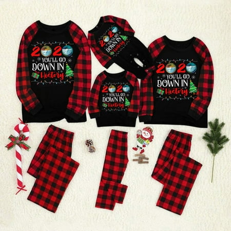 

Christmas Gifts Christmas Women Mommy Print Blouse Tops And Pants Xmas Family Clothes Pajamas Polyester Black Xl