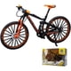 thumbnail image 1 of Modelo de bicicleta, juguete modelo de bicicleta de montaña, mini juguete de bicicleta, bicicleta de montaña con dedo en miniatura para niños y niñas, regalo para niños (negro naranja), 1 of 8