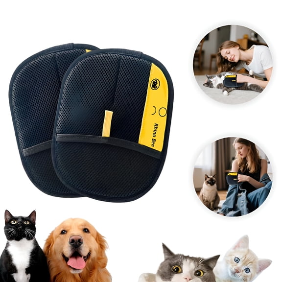 RAGUPEL Pets Hair Remover, Pet Hair Remover Gloves, Electrostatic Pet Hair Remover, Gloves Pet Hair Removal for Cat & Dogs, Reusable Pet Hair Remover Glove