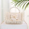 thumbnail image 2 of xiaxaixu Ladies Simple Bowknot Straw Bag Portable Dual-purpose Holiday Photo Versatile Messenger Bag, 2 of 6