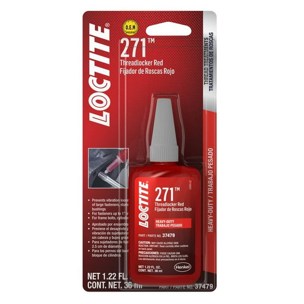 Botella Threadlocker Loctite 271 roja resistente de 36 ml