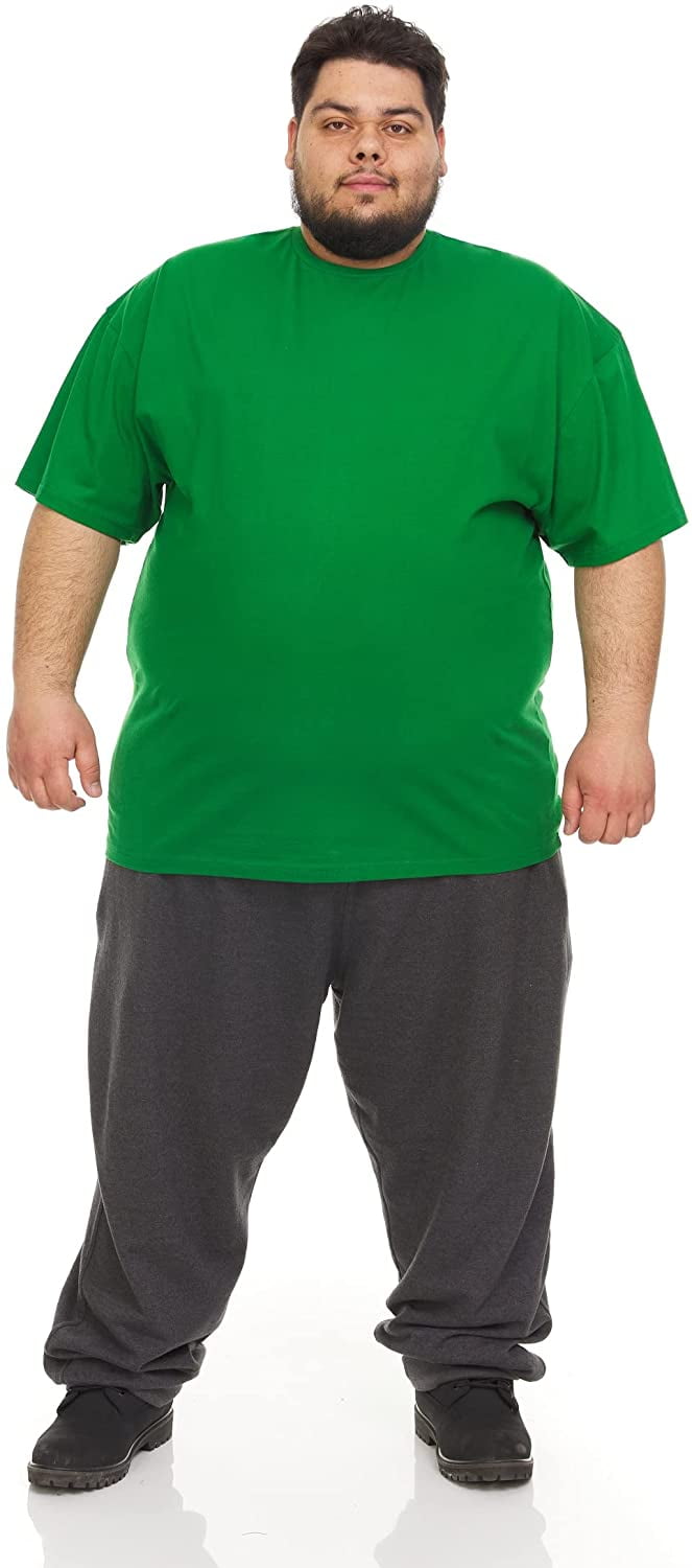 12 Pack Plus Size Men's Cotton T-Shirt Bulk Big & Tall Short Sleeve Lightweight Premium Fitted Classic Tees, Size 3X-Large