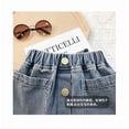 thumbnail image 5 of YHAJDS Toddler Girl Solid Color A Line Jean Skirt Denim Casual Skirts for Summer Age 1-9, 5 of 5
