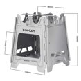 thumbnail image 3 of Outdoor Mini Fire Pits Foldable Stainless Steel Bonfire Stove Hinge Wood Burning Stove for Camping Hiking, 3 of 5