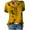 Yellow, variant on Lolmot Summer Tops for Women,Sexy Tops for Women Summer Floral Pattern Blouse V-Neck Short Sleeve Buttons Comfy Dressy T-Shirts with Pocket