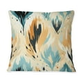 thumbnail image 3 of Designart "Serene Natural Ikat in Yellow and Blue" Ikat Printed Throw Pillow, 3 of 5
