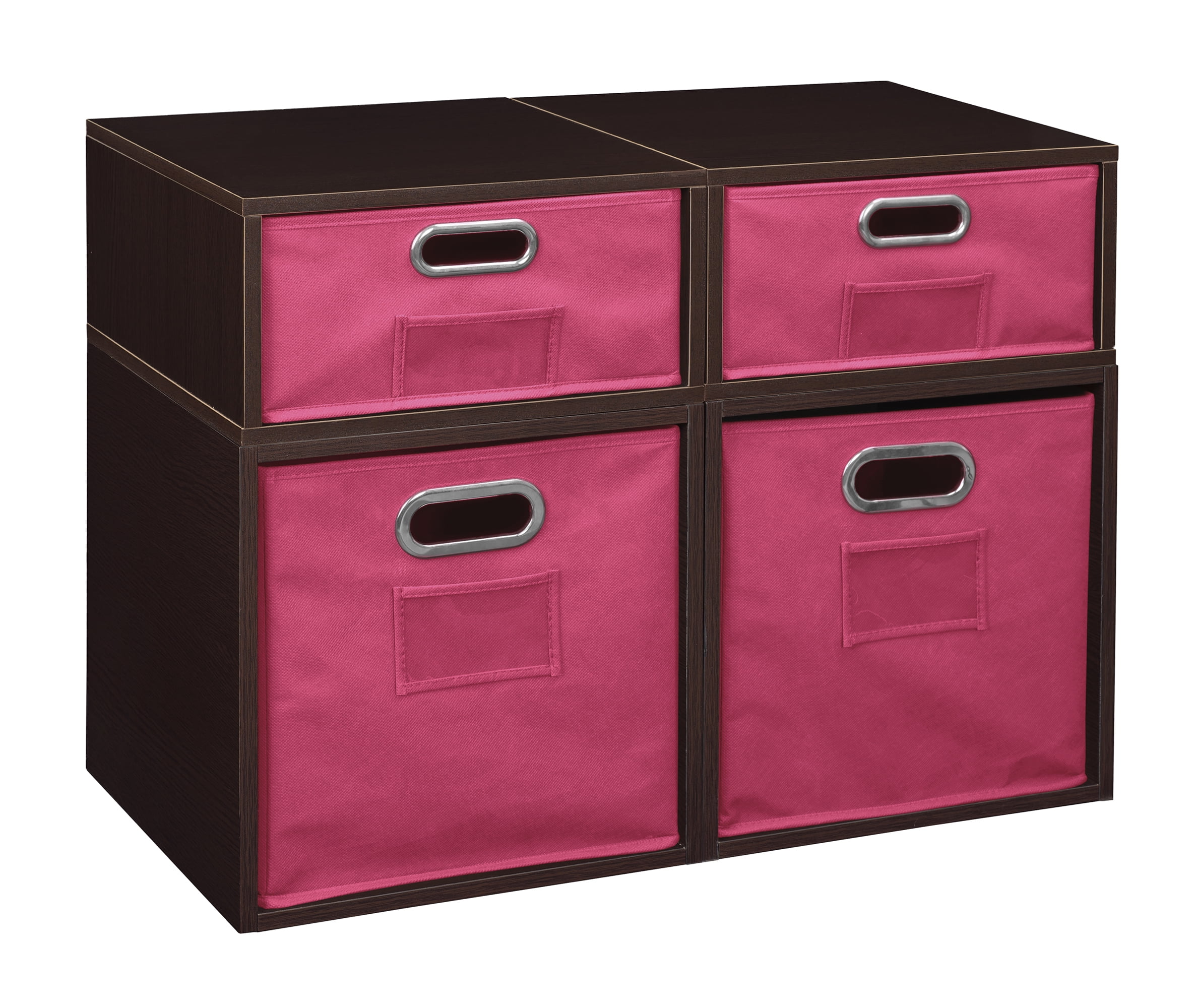 Niche Cubo Storage Set- 2 Full Cubes/2 Half Cubes with Foldable Storage ...