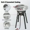 thumbnail image 6 of Feasto 23" Stainless Steel Concave Comal Set with 54000BTU Paella Burner, Adjustable Stand for Outdoor Cooking, 6 of 11