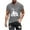 A722 Gray, variant on Mens Mountain Silhouette with Flag and Stars T-Shirt Classic Americana Look for Summer Activities