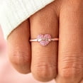 thumbnail image 1 of Fiudx Decoraciones navideñas para interiores Anillo de mujer con corazón para el día de la madre, regalo para el día de la madre, anillo de mujer con circonitas engastadas en cobre, 1 of 6