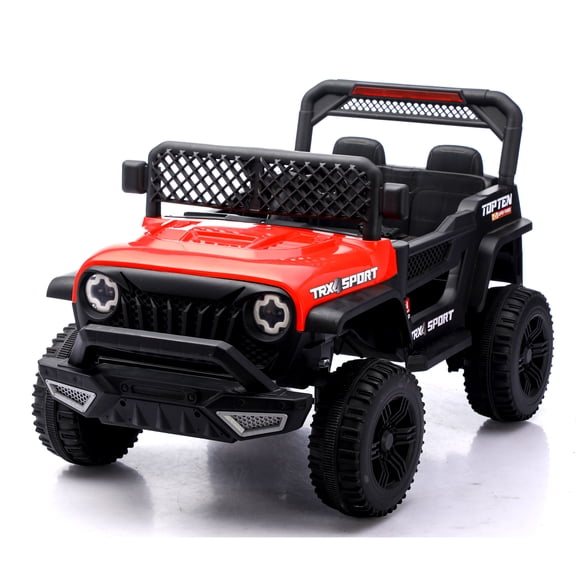 sluting 12V Kids Ride On Car for 3-6 Years Old with Remote Control Music Swing Function red color
