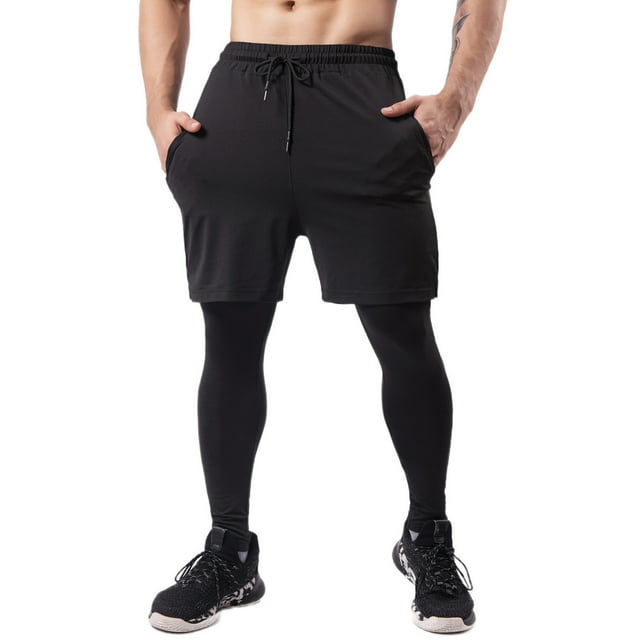 Pantalones de yoga largos para hombre, deportivos, ajustados, elásticos, de secado rápido, para fitness, para correr
