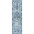 thumbnail image 3 of ReaLife Rugs Machine Washable Vintage Distressed Traditional - Blue, Ivory, Orange Eco-friendly Recycled Fiber Area Runner Rug (2'6" x 8'), 3 of 11