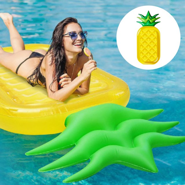 Radeau Flottant Gonflable Ananas pour Fête à la Piscine Chaise Longue de Piscine Ananas Flottante d'Été Plage Piscine Radeau Flottant Gonflable Lounge pour Adultes et Enfants