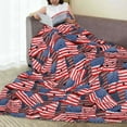 thumbnail image 6 of Salouo America Flags1 Print Bed Blankets,Flannel Blanket Comfortable Air Conditioning Blanket Lightweight Blanket for Sofa Bed Travel & Couch -80"x60", 6 of 8