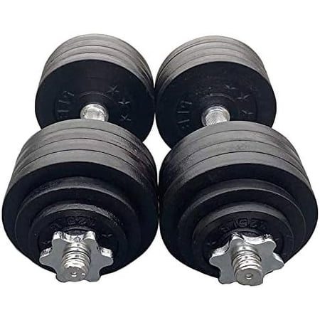 One Set of 2x52.5Lbs Adjustable Weight Dumbbell Cast Iron Total 105Lbs