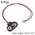 thumbnail image 2 of 5pcs DC 9V Battery Clip T type Soft Buckle Connector Wire 15cm Long, 2 of 4