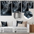 thumbnail image 4 of Designart "Waveform Dreams in Blue and Black II" Fractals Metal Wall Art Prints, 4 of 5