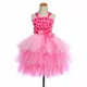 thumbnail image 4 of Vestido de tul rosa con tutú de hada y hortensias para niñas, vestidos de niña de flores para bodas, fiestas de cumpleaños, disfraces, ropa para niños, 4 of 5